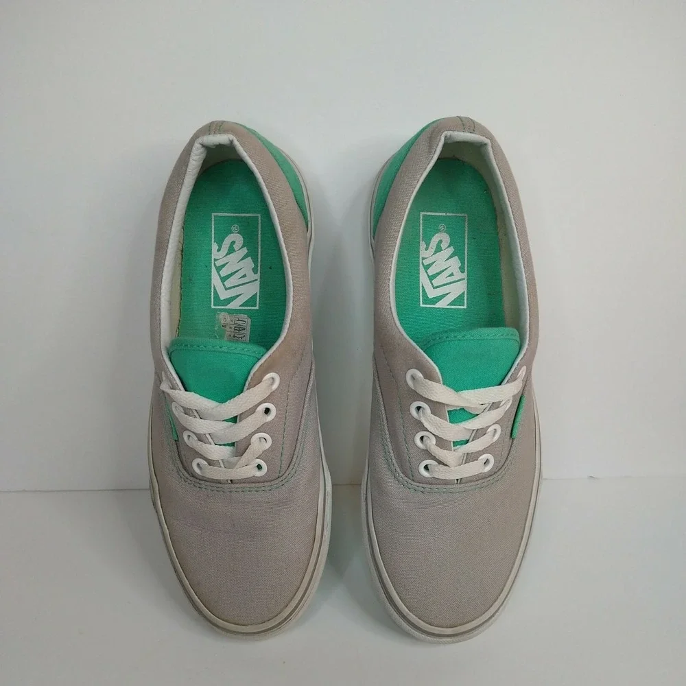 VANS ERA HEEL POP SKATE SHOE SLEET‎ GREY/MINT LEAF YOUTH M5.5, W7